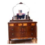 1920s 2 over 2 dresser w/ mirror see photos