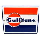 Vintage porcelain 10.75x8.75 Gulftane pump plate