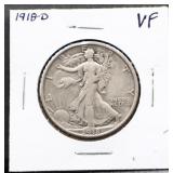 1918D walking liberty half dollar