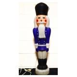 Vintage 38in nutcracker in blue blow mold NO SHIP
