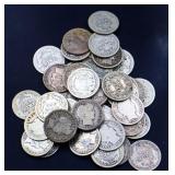 Lot of 50 barber dimes