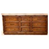 Vintage 9 drawer dresser, see photos