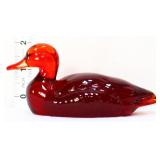 Fenton amberina duck figure