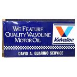 Vntg metal 81.5x40.5in 2 pc Valvoline sign NO SHIP