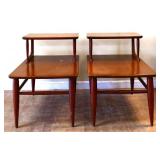 Pair MCM step end tables see photos