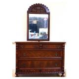 1920s 2 over 2 dresser with mirror