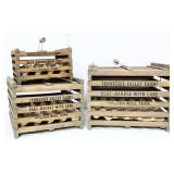 Lot of 3 wood egg crates