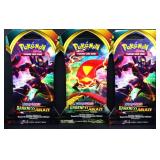3 sealed Pokemon Darkness Ablaze booster packs