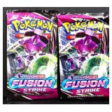 2 sealed Pokemon Fusion Strike foil card packs