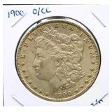 1900 O/CC Morgan silver dollar