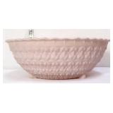 Jeanette pink milk glass11in footed fruit bowl