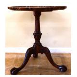 Vintage mahogany clawfoot table