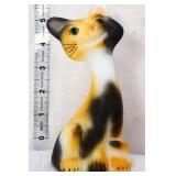 Fenton 6in calico happy cat figure