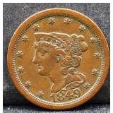 1849 large half cent