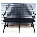 Vintage black windsor bench