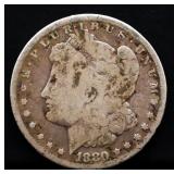 1880 Morgan silver dollar