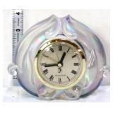 Fenton iridescent battery op clock