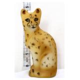 Fenton 5in opal satin sitting leopard figure