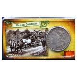 1881 Morgan dollar on Stage Coaches Info card