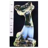 Fenton 5in FAGCA opalescent happy cat figure