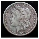 1879 Morgan silver dollar