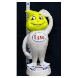 9in cast iron oil drop his Esso bank