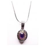 DAVID YURMAN STYLE GENUINE AMETHYST NECKLACE