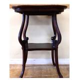 Vintage inlay lamp table