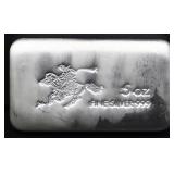 5oz poured silver bar