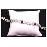 Genuine black diamond bracelet