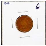 1868 Indian head penny