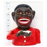 Cast Iron Americana Mechanical bank w/ red shirt