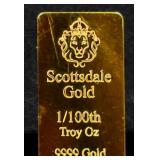 Scottsdale 1/100th troy ounce gold piece