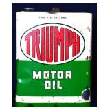 Vintage 2gal Triumph Motor OIl can