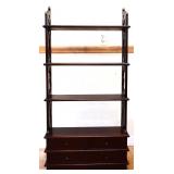 Mahogany shelf w/ 2 bottom drawers