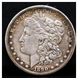 1890S Morgan silver dollar