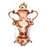 Vntg 18in capodmonte 2 handle urn