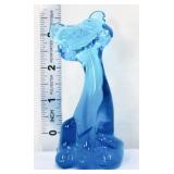 Fenton 3in 2007 FAGCA blue happy cat figure
