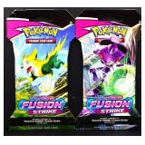 2 sealed Pokemon Fusion Strike booster packs