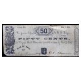 1861 Luray VA 50 cent note