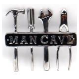 Metal 10x9.5 Man Cave tools plaque