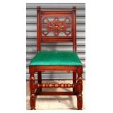 1920s vanity chair w/ green seat