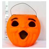 Vntg paper mache battery op jack o lantern light
