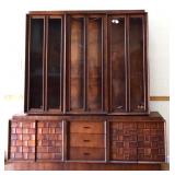 MCM Brutalist 2pc china cabinet no shelves see pic