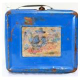 Vntg metal blue Hopalong Cassidy lunchbox see pics