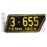 1964 state shape TN motorcycle plate