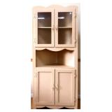 Vintage painted corner cabinet
