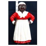 Cast iron 9in americana lady bank