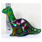 Fenton 3in green carnival dinosaur figure