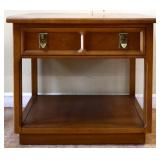 MCM square end table w/ drawer